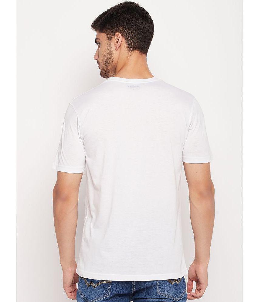 UNIBERRY - White Cotton Blend Regular Fit Men's T-Shirt ( Pack of 1 ) - 2XL, White