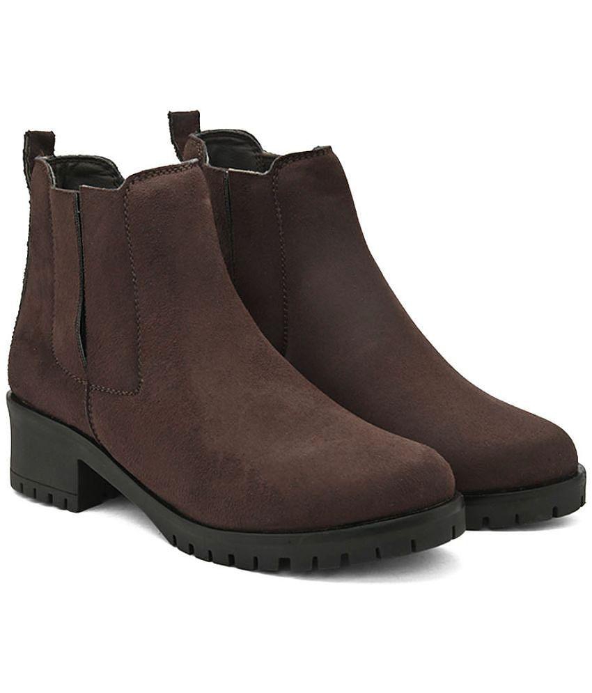Chic Women Fentacia - Brown Women's Ankle Length Boots - None 2025 at ShopCircuit | ONDC