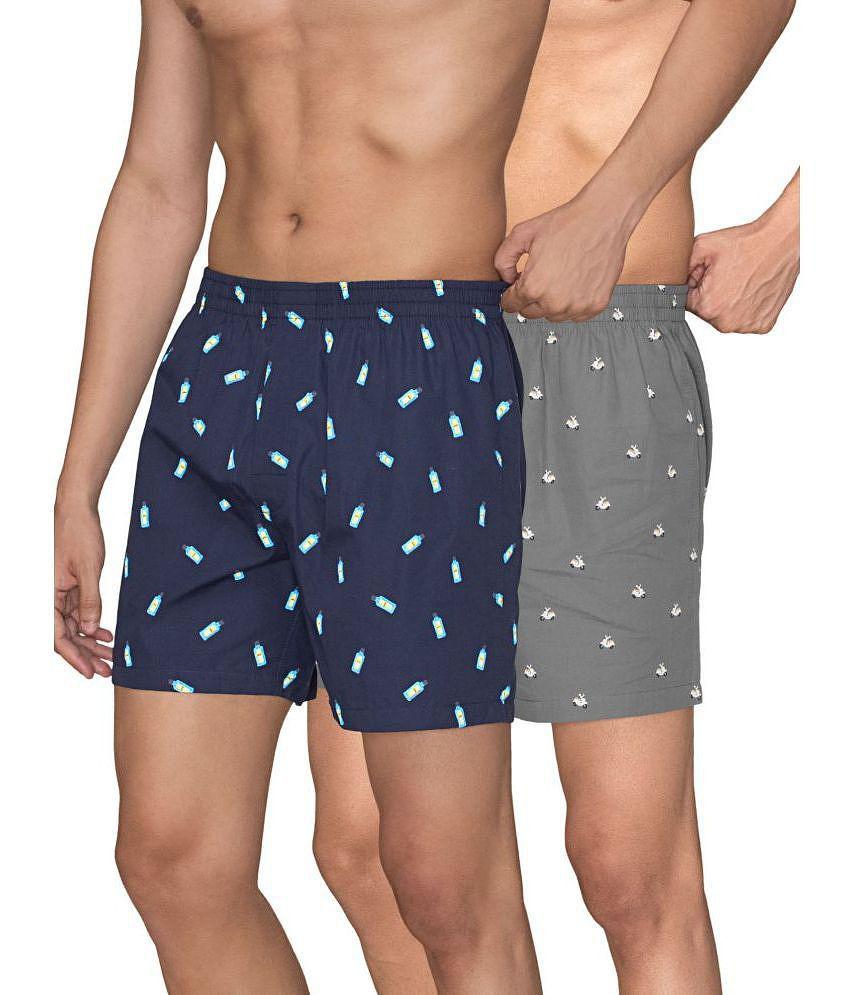 XYXX - Multi Cotton Men's Boxer- ( Pack of 2 ) - XL, Multi