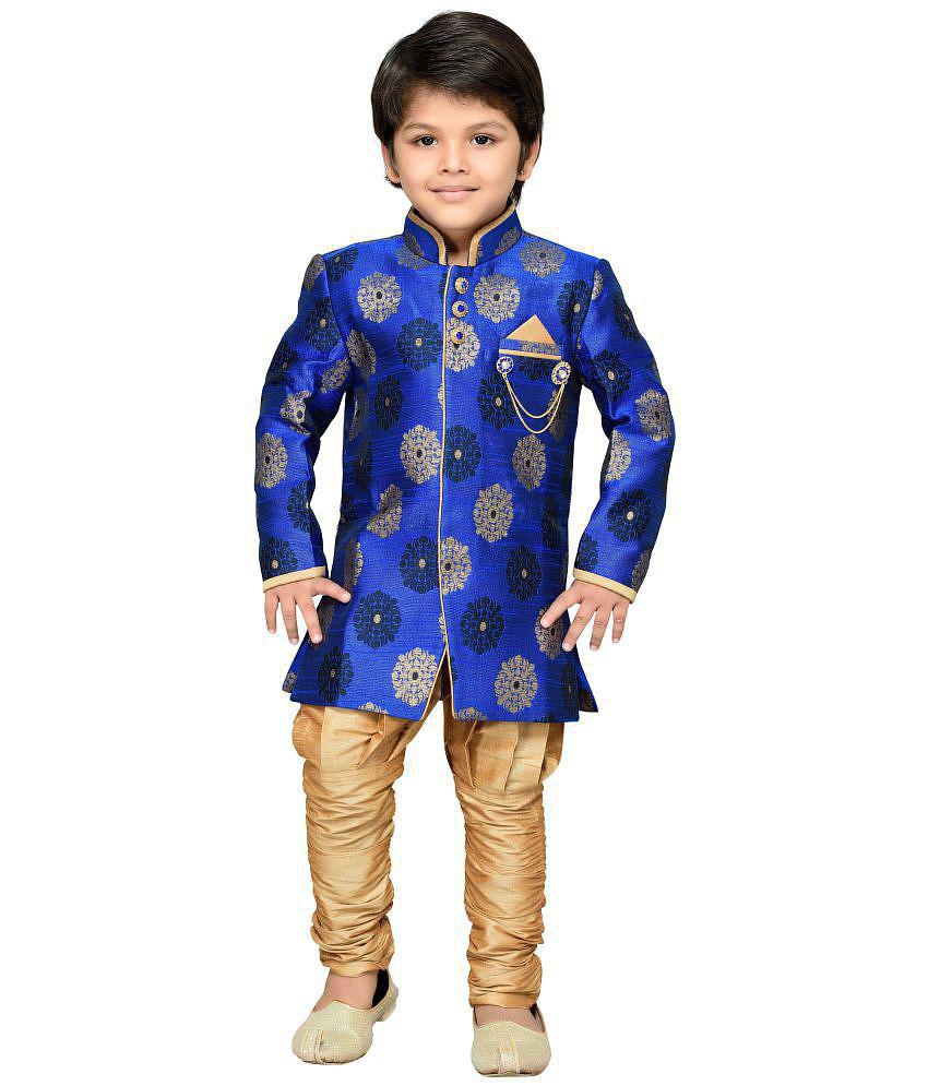 AJ Dezines Boys Indo Western Sherwani Suit for Kids - None