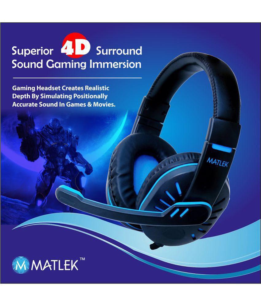 Matlek Gaming Headphones ( Wired ) •	3D GAMING SOUND. •	RELIABLE AFTER-SALE SUPPORT