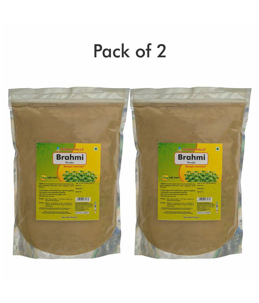 Herbal Hills Brahmi Powder - 1 kg powder - Pack of 2 Powder 1 mg