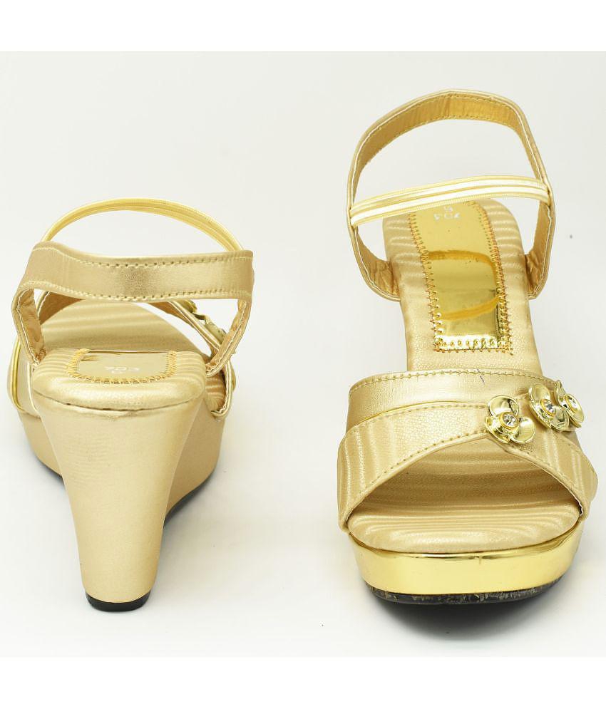 Dream Makers - Gold Women's Sandal Heels - None