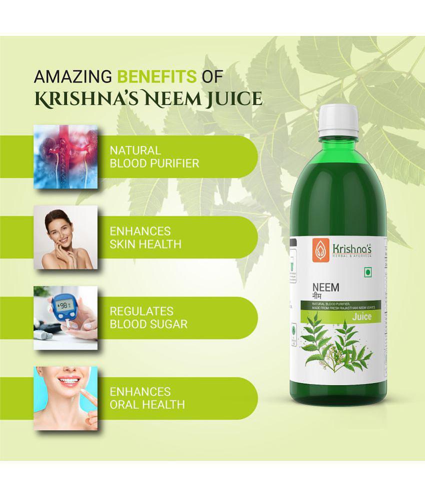 Krishna's Herbal & Ayurveda Neem Juice 500ml ( Pack of 2 )