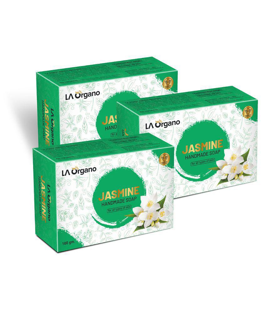 LA ORGANO Jasmine Handmade Natural Bath Bar Soap Bathing Bar 100 g Pack of 3