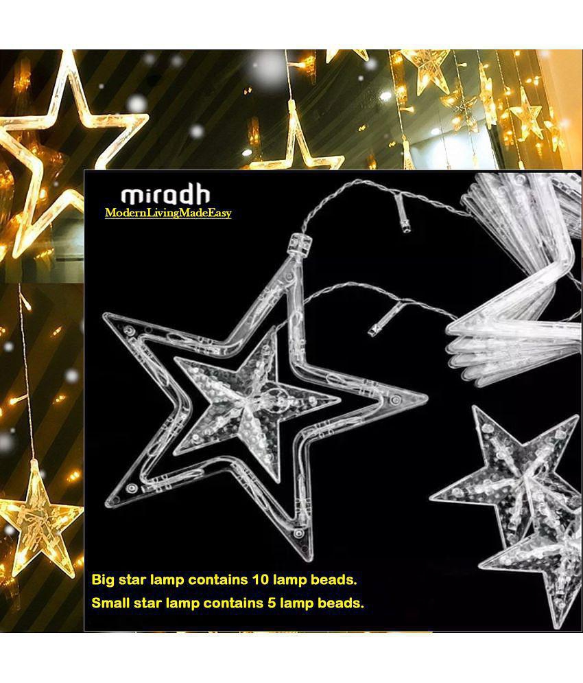 MIRADH - Yellow 3Mtr Curtain String Light ( Pack of 1 ) - Yellow