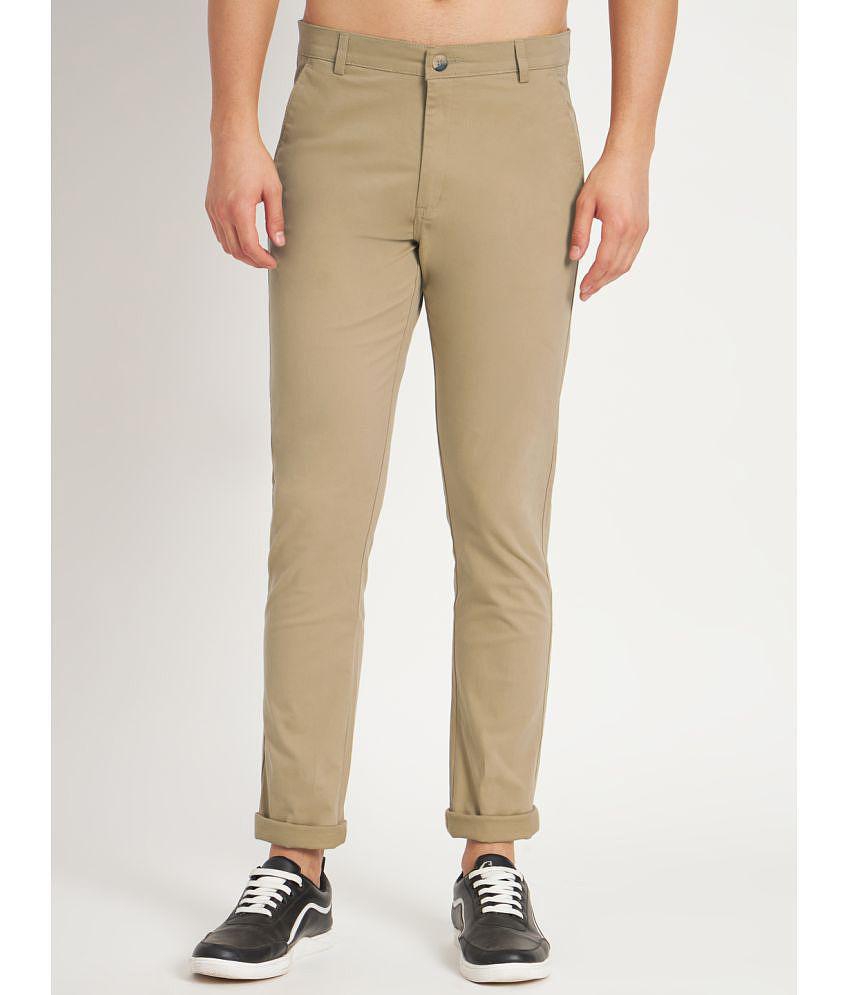 RAGZO Regular Flat Mens Chinos - Khaki ( Pack of 1 ) - None