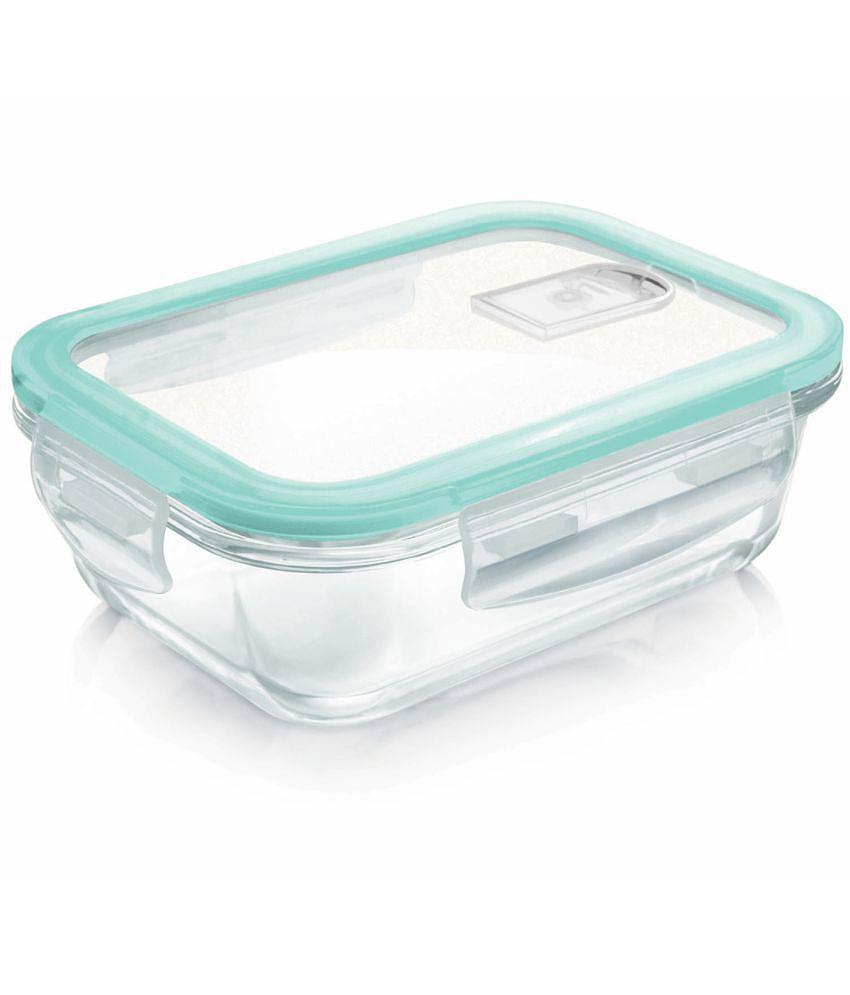 Treo By Milton Hi Borosilicate Clip Fresh Rectangular Container, 640 ml, 1 Piece