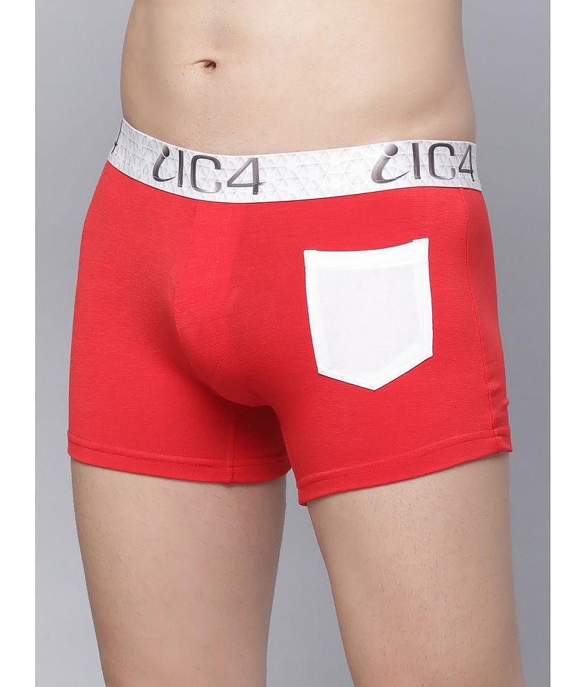 IC4 - Multicolor Cotton Blend Men's Trunks ( Pack of 2 ) - M