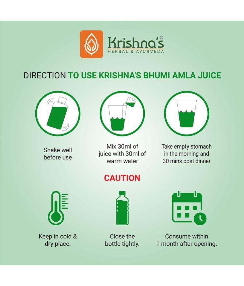 Krishna's Herbal & Ayurveda Bhumi Amla Juice 500ml ( Pack of 2 )