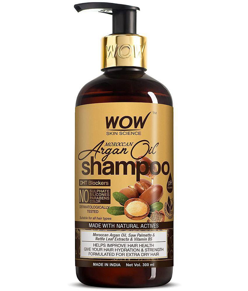 WOW Skin Science Moroccan Argan Oil Shampoo (with DHT Blocker) - 300 mL