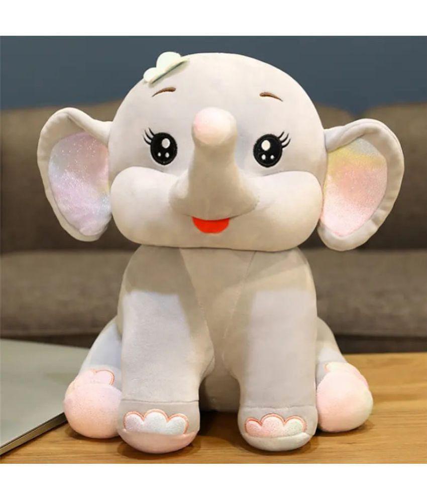 Premium Quality Elephant Super Soft Toy | Grey (30 cm - 1 Single Piece) - Grey