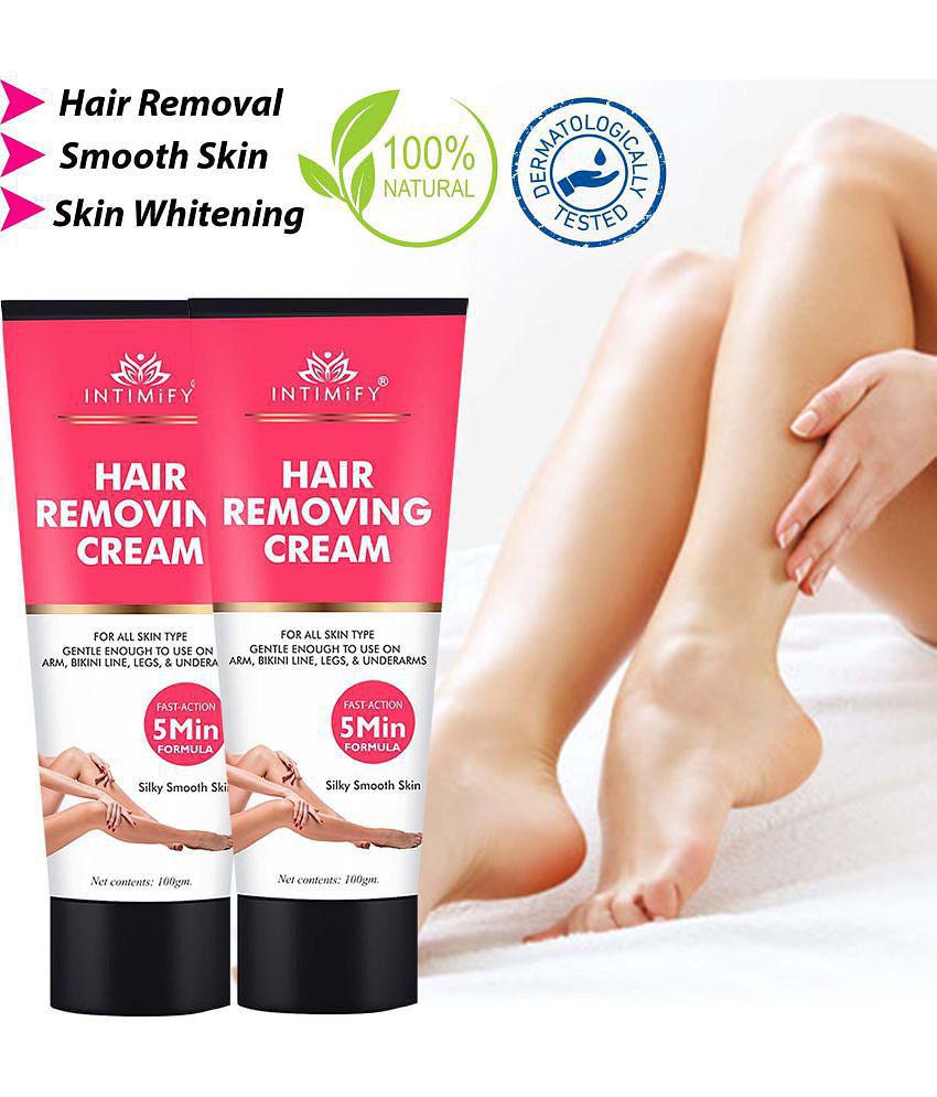 Intimify Hair Removal Cream for Smooth Skin, Hair Removal Cream Skin Whitening & Brightening 100 g Pack of 2