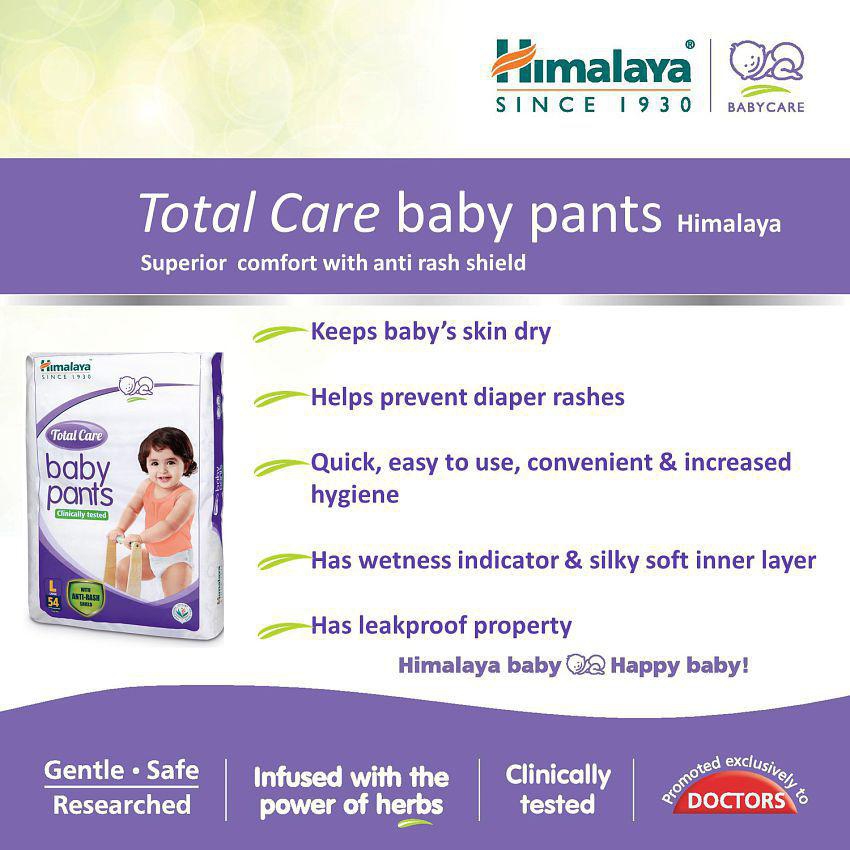 Himalaya Total Care Large Size Baby Pants Diapers (L-54 Count) (Pack of 2)