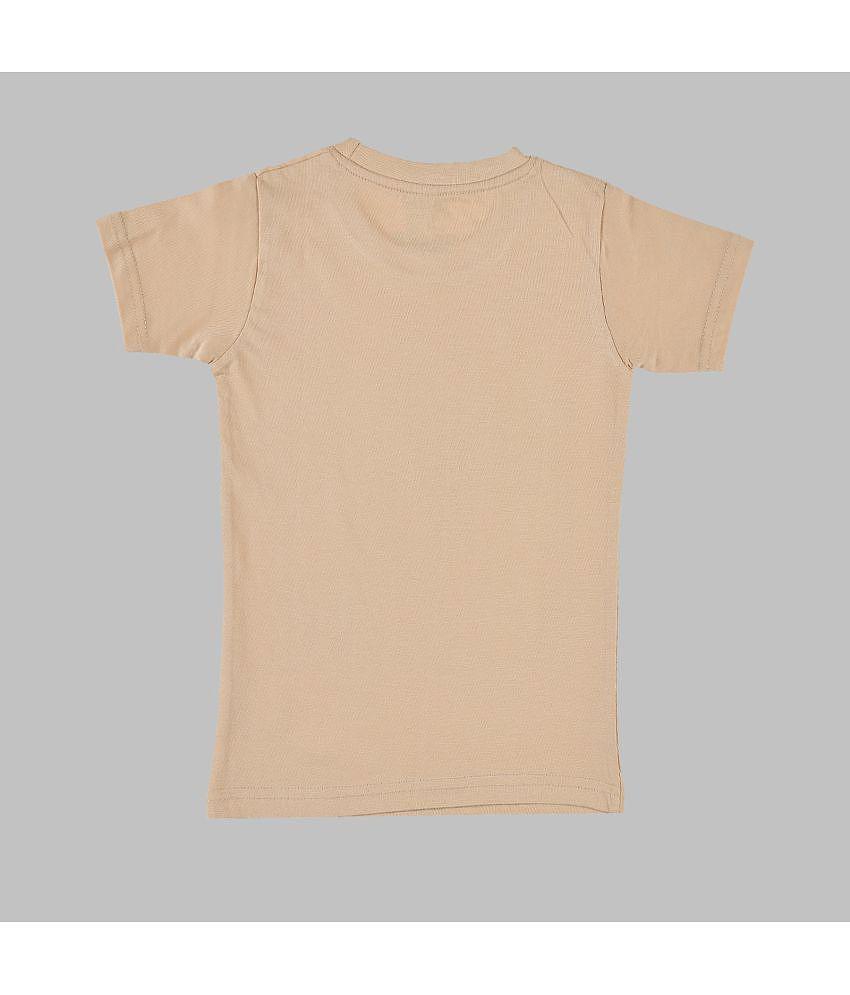 Premium Men CATCUB - Beige Cotton Blend Boys T-Shirt ( Pack of 1 ) - None 2025 at ShopCircuit | 