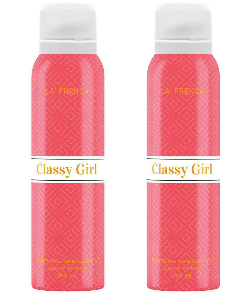 LA FRENCH - LFD_Classy girl Pack of 2_150ml Deodorant Spray for Women 300 ml ( Pack of 2 )