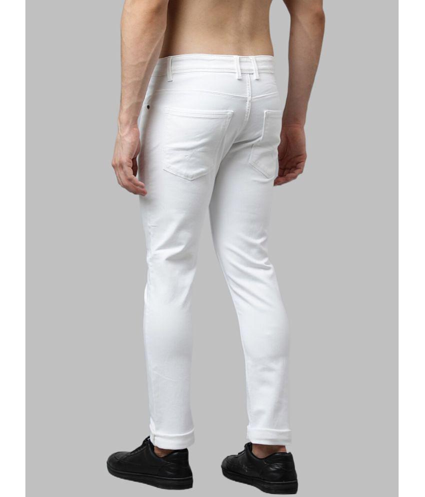 x20 - White Denim Skinny Fit Men's Jeans ( Pack of 1 ) - None