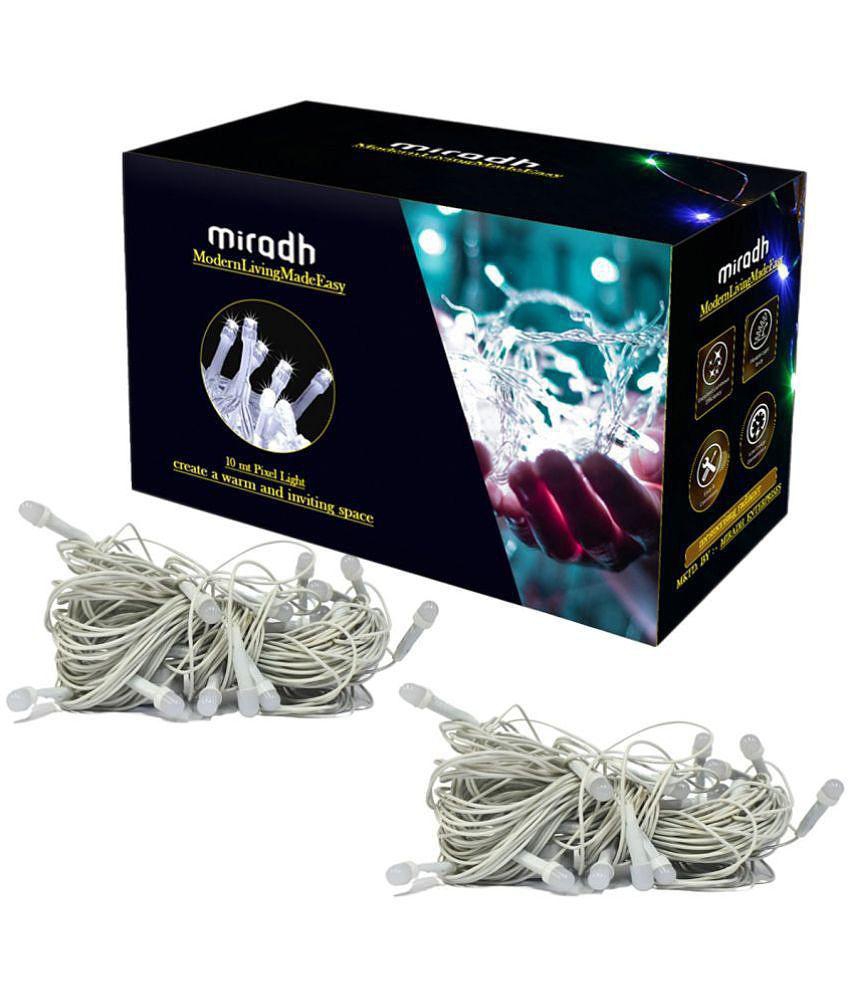 MIRADH - White 10Mtr String Light (Pack of 2) - White