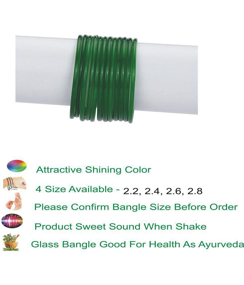 Elegant Men Somil Green Bangle Set ( Pack of 12 ) - None 2025 at ShopCircuit | ONDC