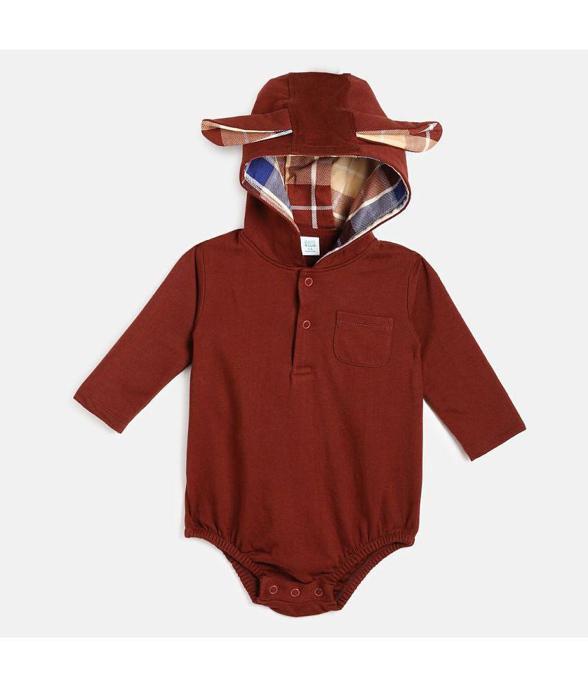 Buy Online Miniklub Retail Private Limited MINI KLUB - Brown Cotton Baby Boy Bodysuit & Jogger Set ( Pack of 1 ) - None