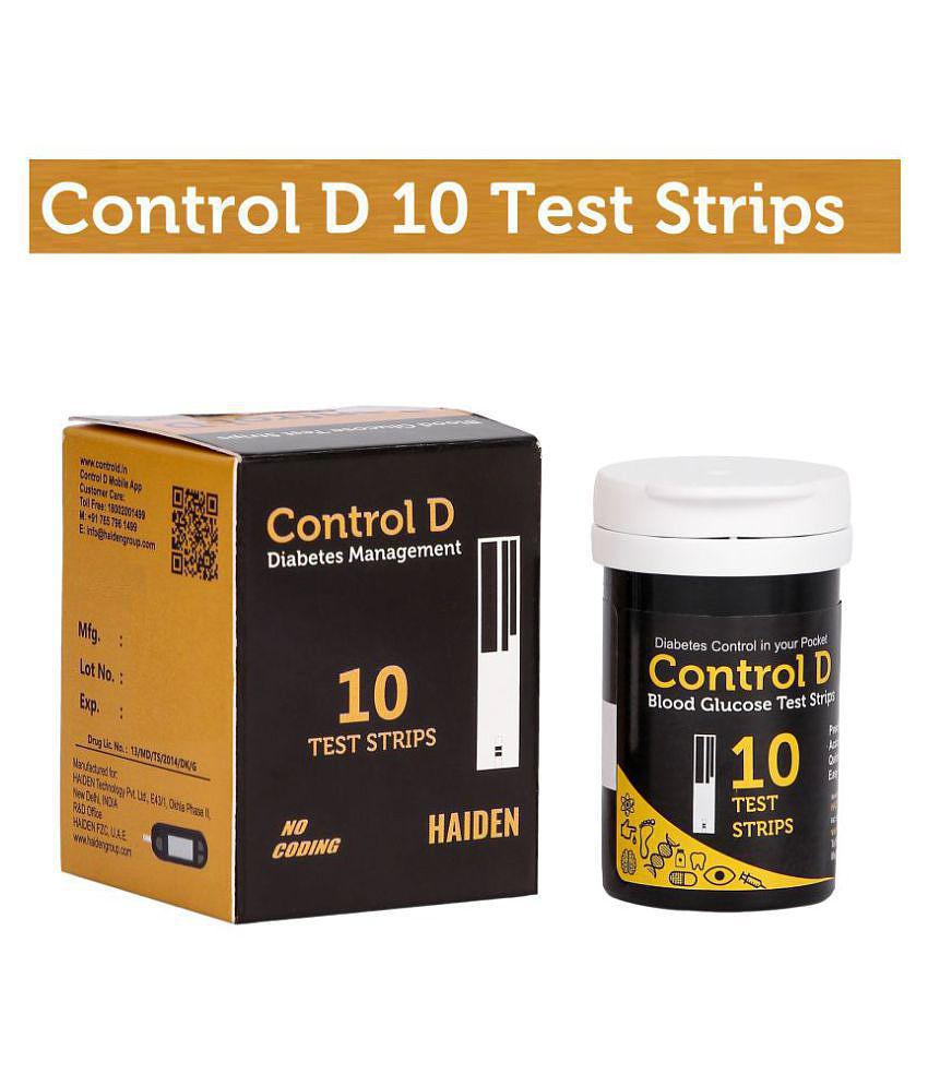 Control D Glucometer 10 Test Strips Expiry: March 2021