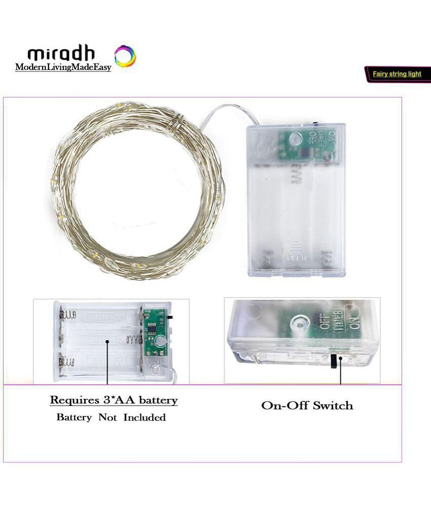 MIRADH - Purple 3Mtr String Light ( Pack of 3 ) - Purple