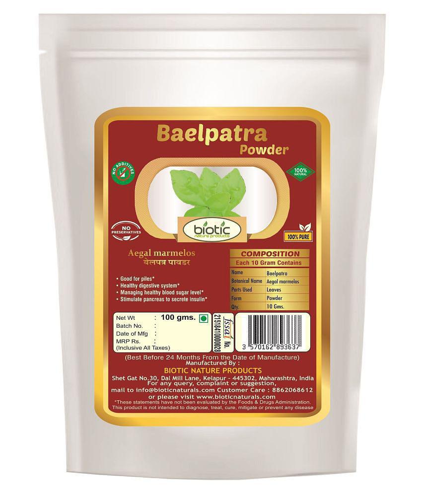 Biotic Baelpatra Powder / Bel Patra Powder / Bel Leaf Powder 200 gm