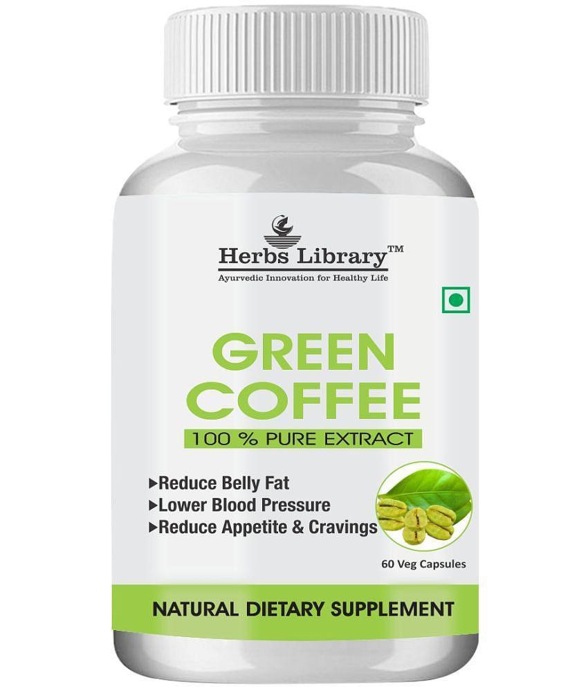 Herbs Library Green Coffee Beans Capsules for Weight Loss 60 Capsules