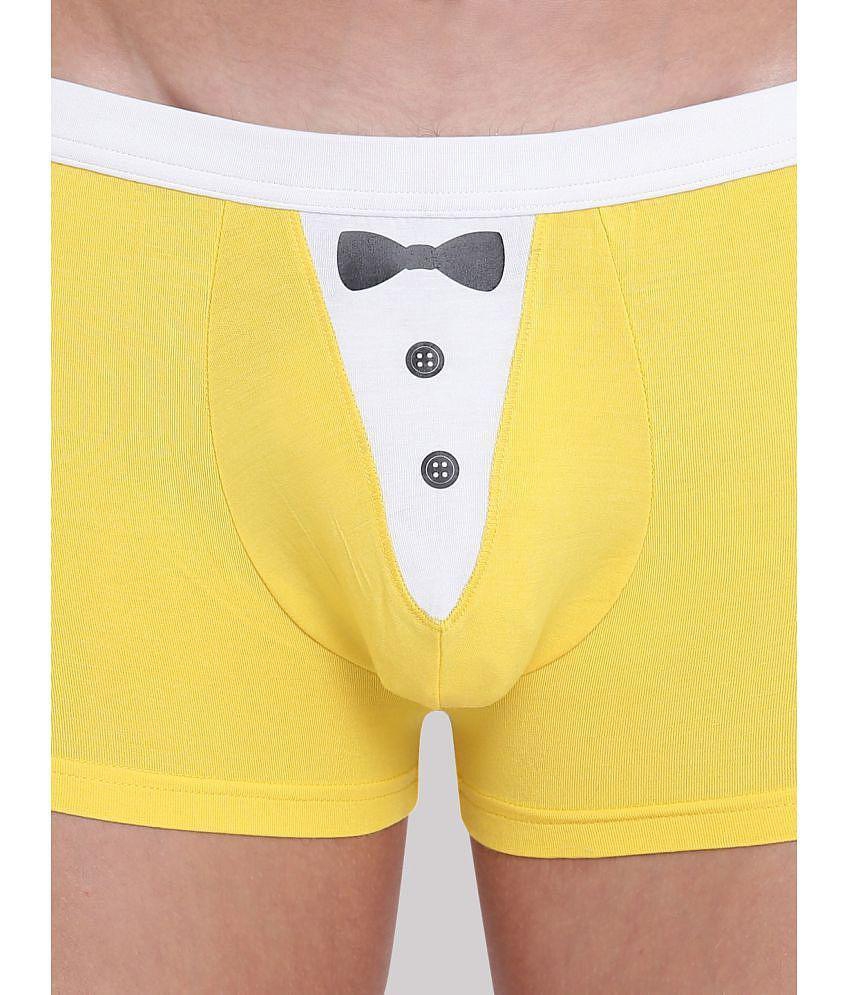 Affordable Men La Intimo - Yellow LITR005 Cotton Blend Mens Trunks ( Pack of 1 ) - None 2025 at 