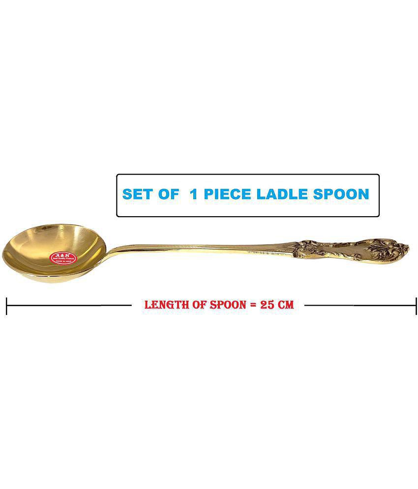 A & H ENTERPRISES - Brass Brass Serving Spoon ( Pack of 1 ) - Brass