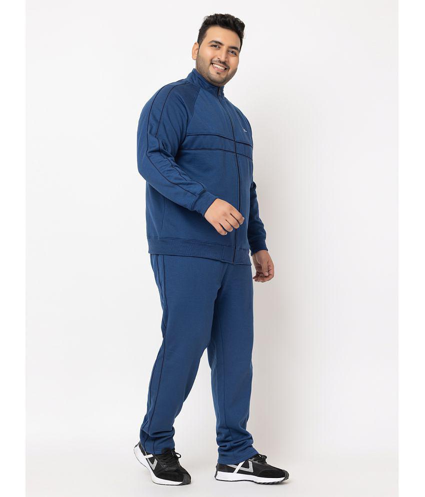 YHA - Blue Fleece Regular Fit Men''s Tracksuit ( Pack of 1 ) - None