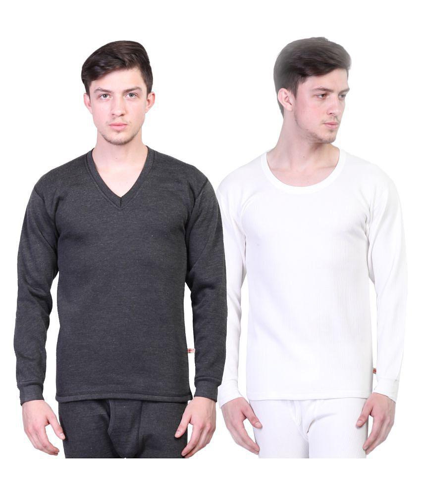 Vimal Jonney - Multicolor Cotton Men's Thermal Tops ( Pack of 2 ) - 80