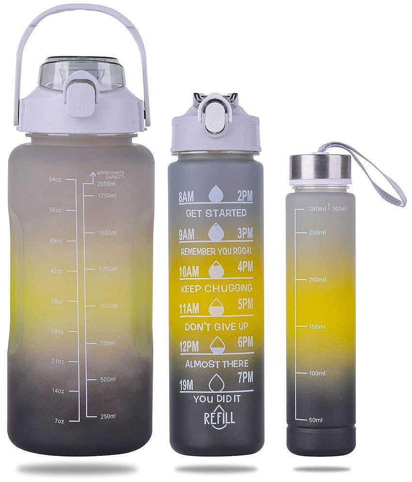 NAMRA Multicolor Water Bottle 2000 mL ( Set of 3 ) - Multicolor