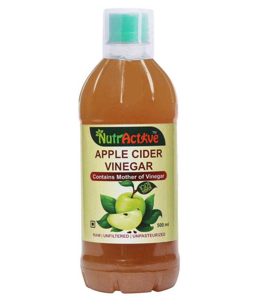 NutrActive Green Apple Cider Vinegar with Mother of Vinegar, 500 ml Unflavoured Single Pack