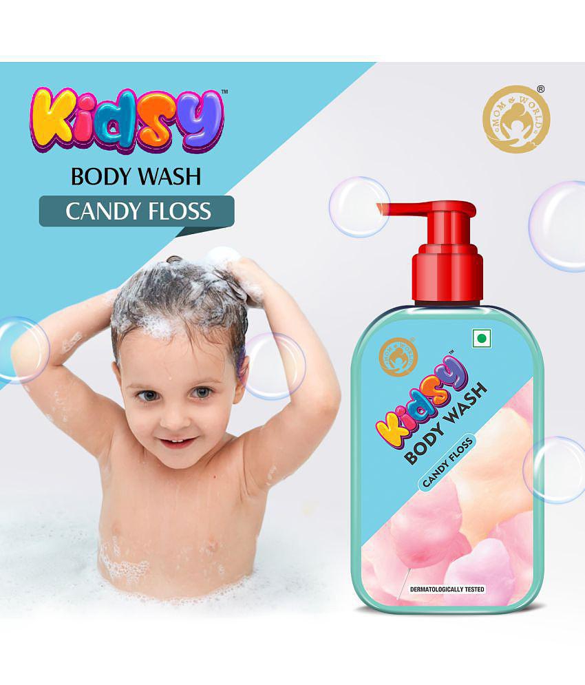 Mom & World Kidsy Candy Floss Body Wash No Tears, No SLS For KIDS, Dermatologically Tested, pH Balanced, 240 ml