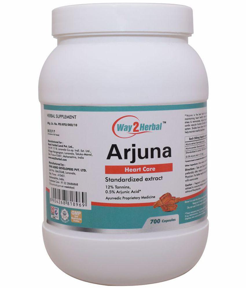 Way2Herbal Arjuna Capsule 700 no.s Pack Of 1