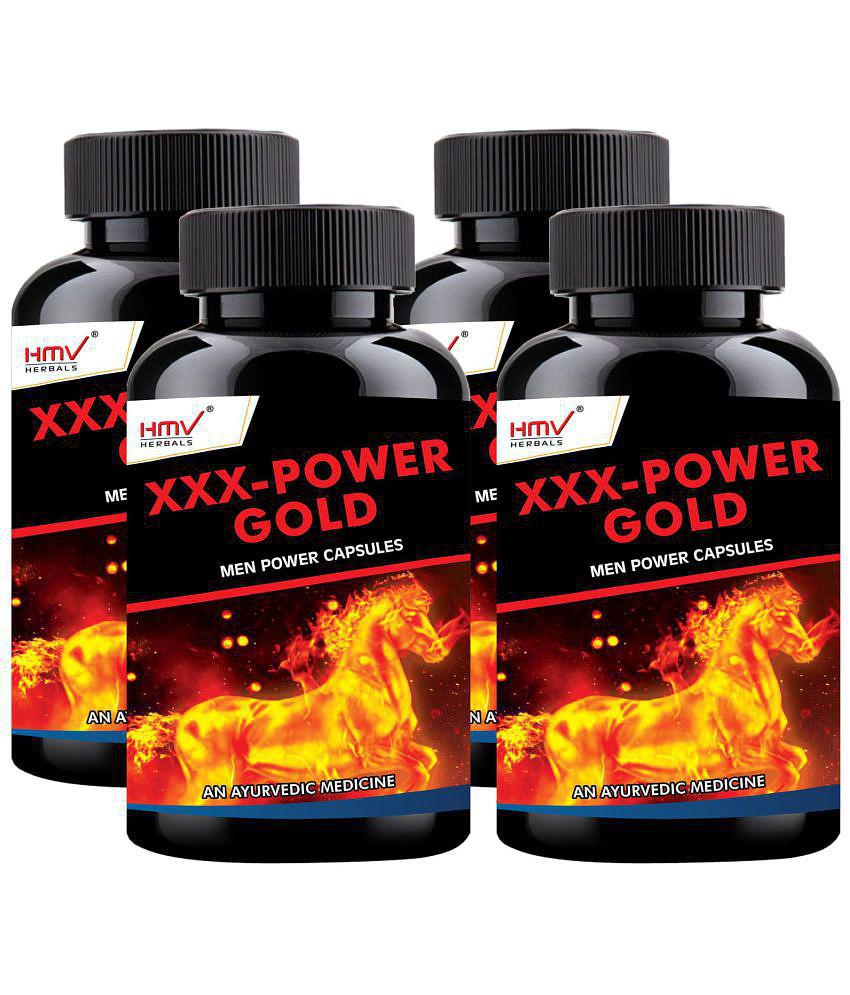 HMV Herbals XXX Power Gold Capsules for Men Herbal Capsule 30 no.s Pack Of 4