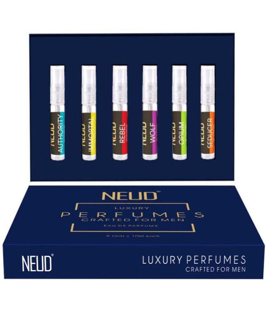 NEUD Luxury Perfumes for Men - 1 Pack (6 Vials x 10ml Each)