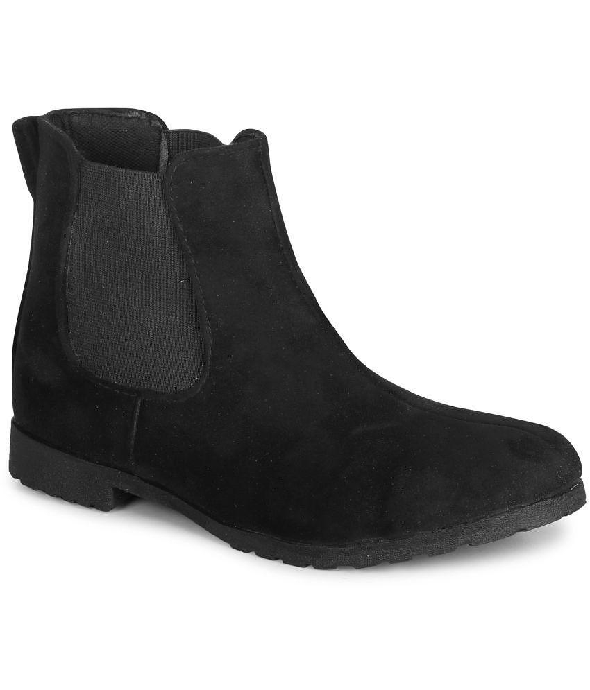 Ishransh - Black Womens Ankle Length Boots - None