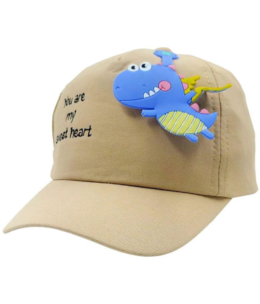Modern Men Zacharias Unisex Kids Cotton Baseball Cap kc-27 (Beige_1-4 Years) (Pack of 1) - None 