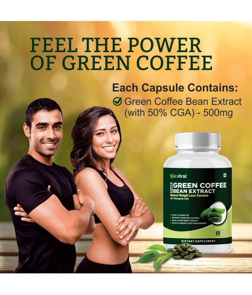 Nutrafirst Green Coffee Bean Extract Capsules with 50% CGA for Weight Management in Men & Women - 120 Capsules (Pack of 2)