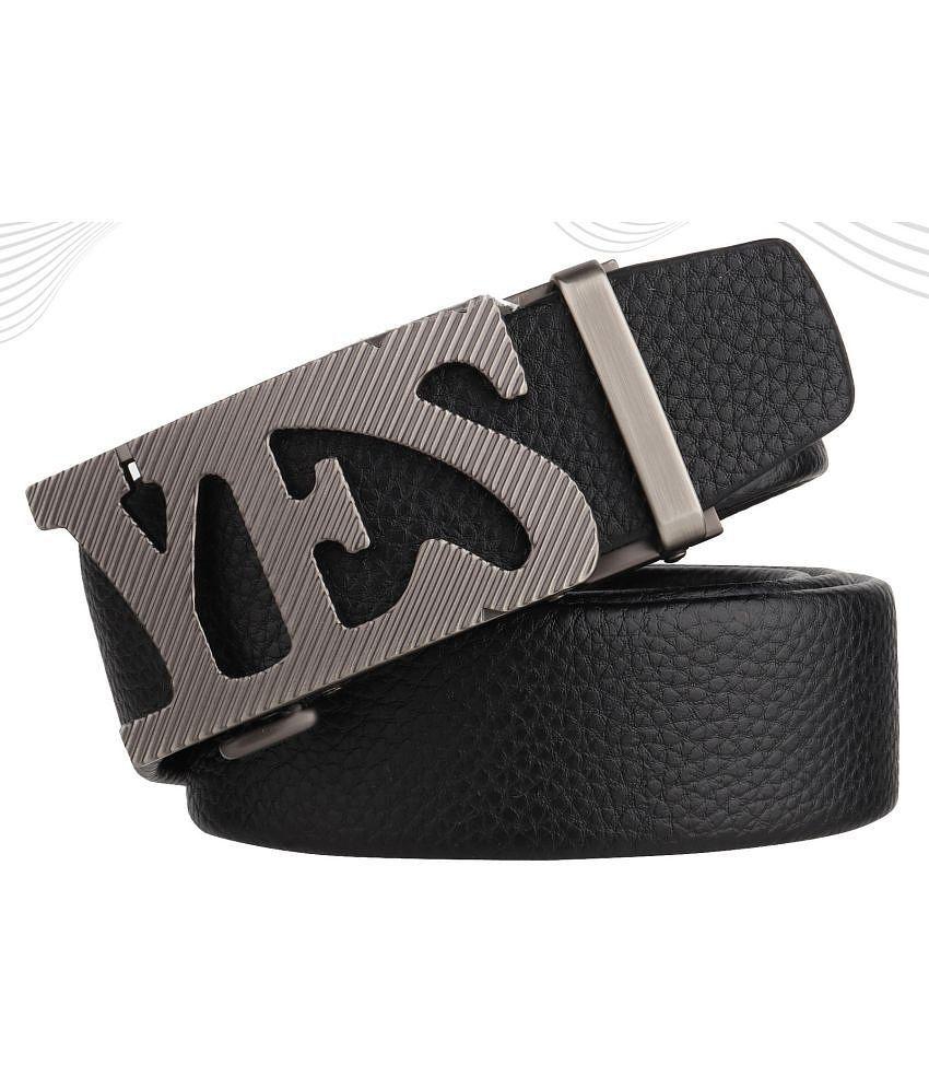 New Men Zacharias - Black Leather Men's Casual Belt ( Pack of 1 ) - None 2025 at ShopCircuit | O