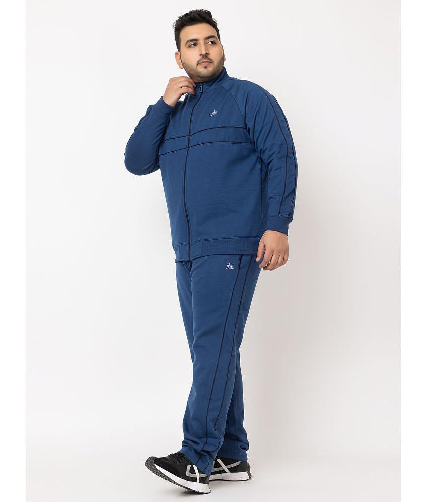 YHA - Blue Fleece Regular Fit Men''s Tracksuit ( Pack of 1 ) - None