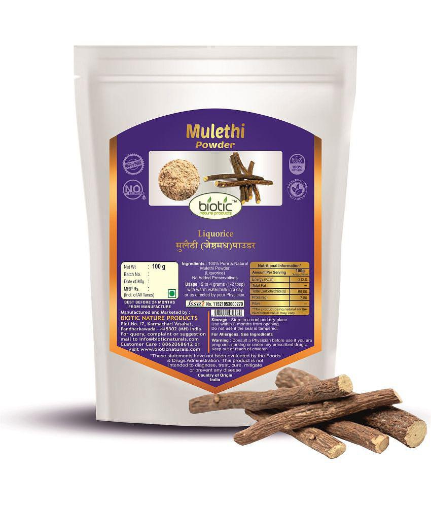 Biotic Mulethi Powder - Licorice Powder 100 gm