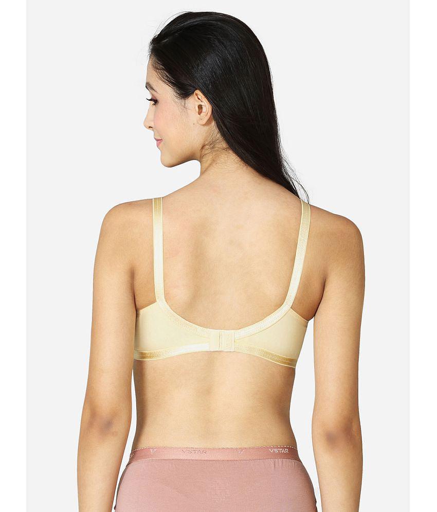 VStar - Beige Cotton Non Padded Women''s Everyday Bra ( Pack of 1 ) - None