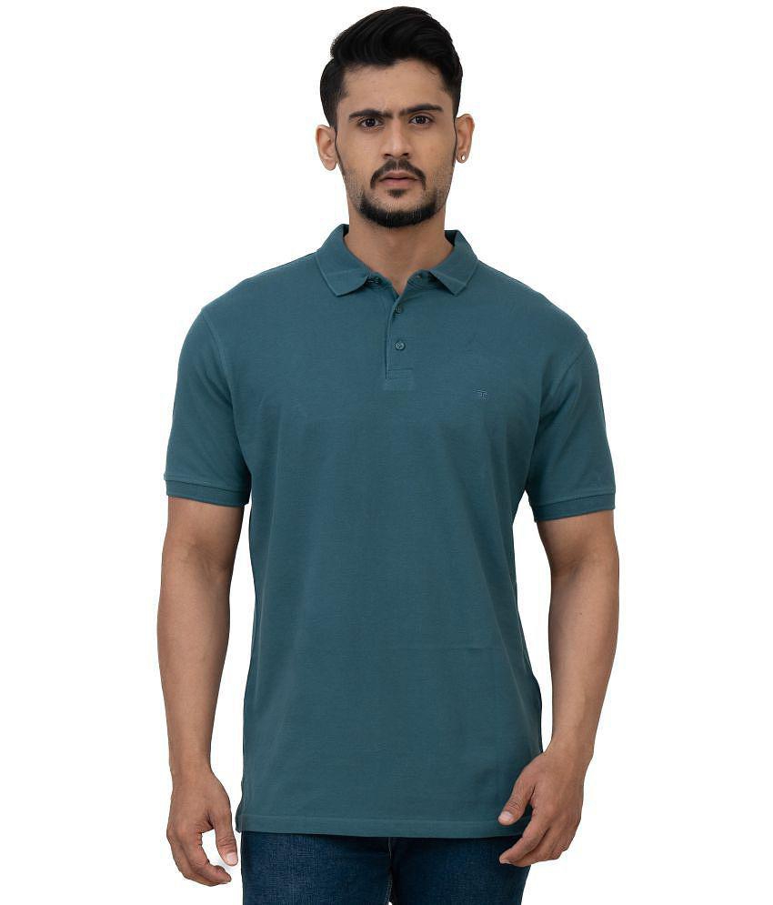 Latest Women Cotstyle - Blue Cotton Blend Regular Fit Men's Polo T Shirt ( Pack of 1 ) - None 20