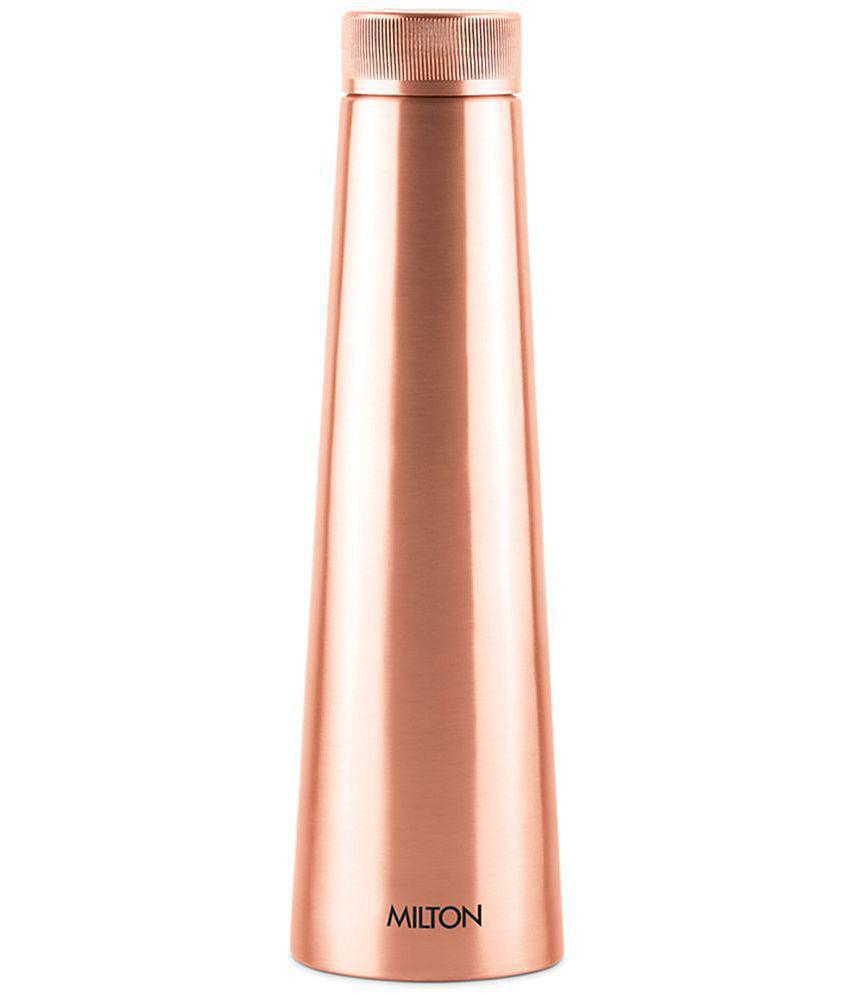 Milton Copper Delight 1000 Water Bottle, 1 Piece, 1.01 Litre, Copper | 100% Leak Proof | Office Bottle | Gym Bottle | Yoga Bottle | Home | Kitchen | Hiking | Treking Bottle | Travel Bottle -