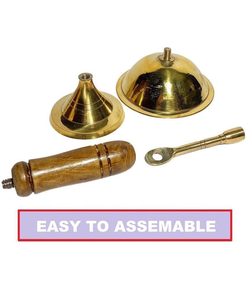 A & H ENTERPRISES - Aarti Diya Pital Diya Handle 1 Pieces ( Pack of 1 )