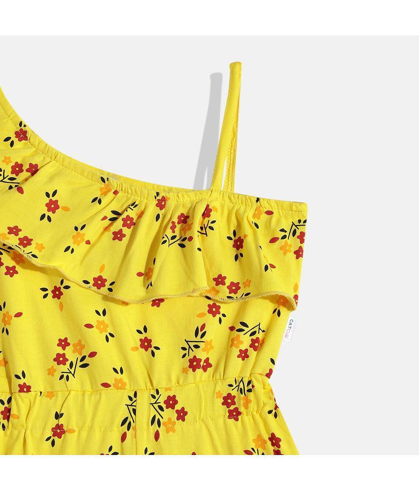 Luxurious Men CATCUB - Yellow Cotton Girls Jumpsuit ( Pack of 1 ) - None 2025 at ShopCircuit | O