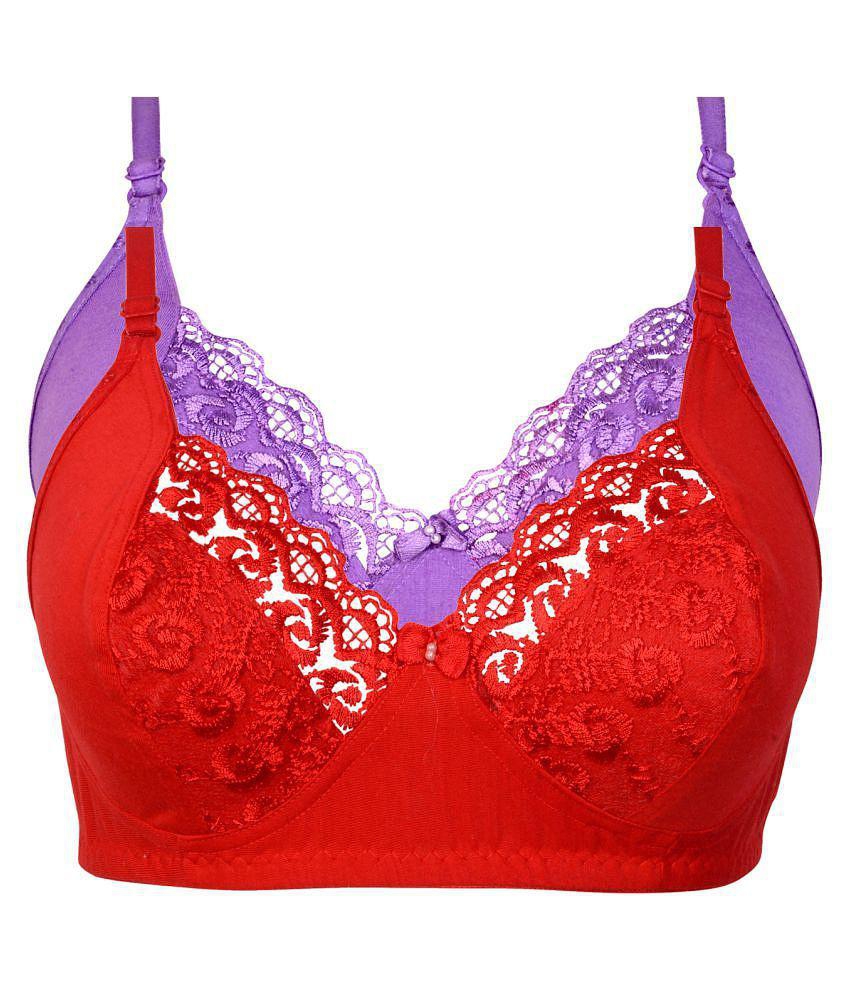 Modern Men Kiran Enterprises Cotton Minimizer Bra - Red - None 2025 at ShopCircuit | ONDC